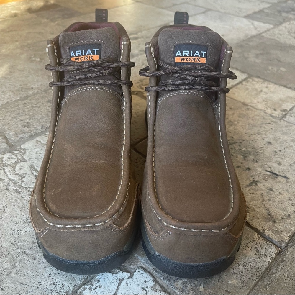 NWT Ariat Women’s Edge LTE Moc Composite Toe Work Boots | Brown Suede | Size 8 - Picture 3 of 16